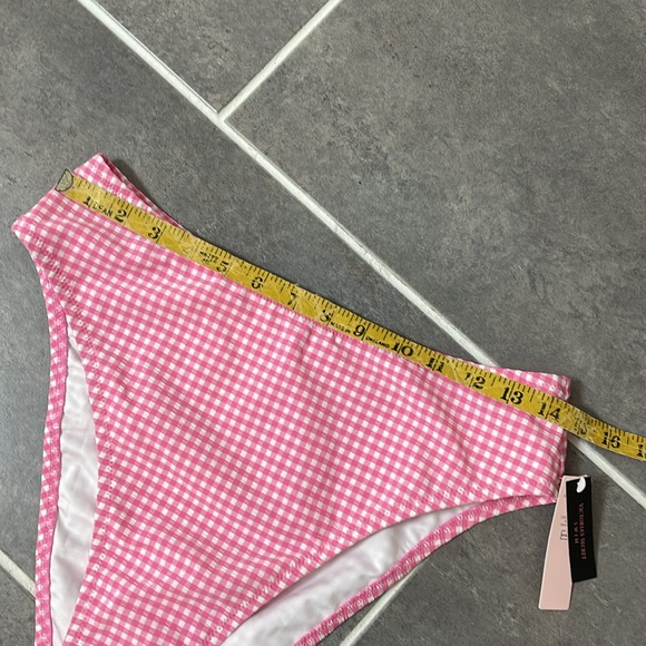Victoria’s Secret Pink Gingham High Waisted Cheeky Bikini Bottom size Large - Picture 3 of 8